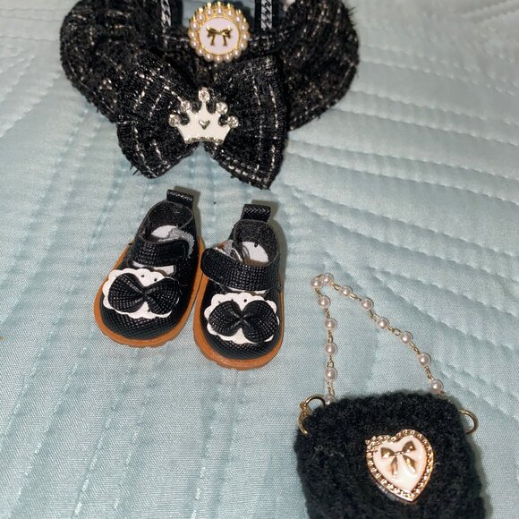 The Monsters Labubu Girly Girl 4 PC Black Plaid Outfit NEW 😍 - Picture 5 of 5